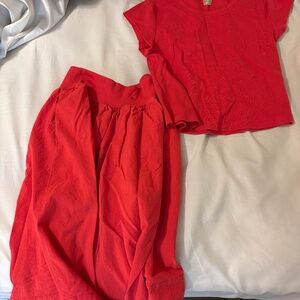 Free People! Annette Tee Skirt Combo